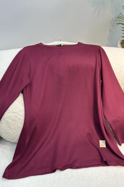 Kado Kısa Tunik Bordo