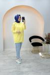 Taşlı Yumoş Tunik Sarı