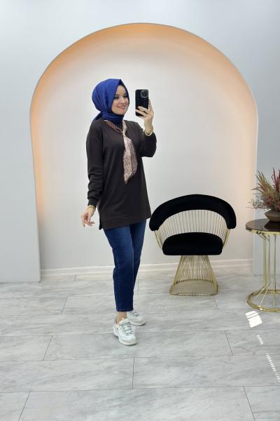 Liya Tunik Kahverengi