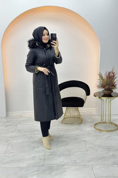 Çift Taraflı Özel Tasarım Kaban Siyah Taş