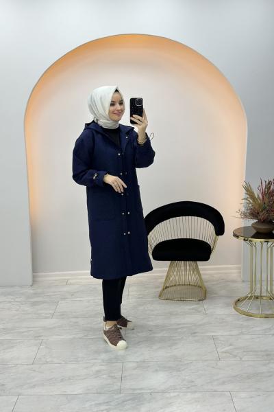 İzel Kapitone Kap Lacivert