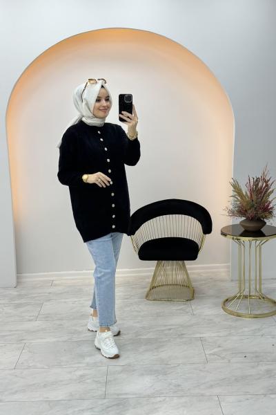 Berra Yumoş Hırka Siyah