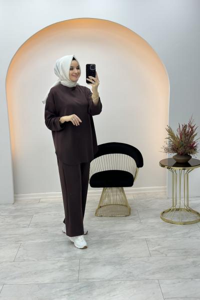 Hüma Takım Kahverengi