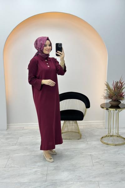 Şura Elbise Bordo