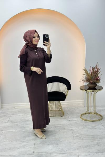 Şura Elbise Kahverengi