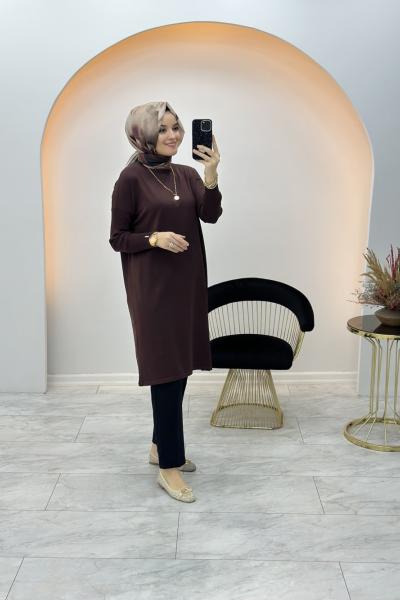 Rozalin Tunik Kahverengi