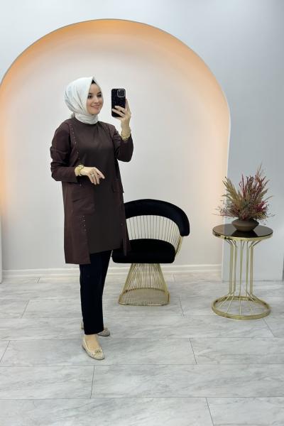 Ayda Tunik Kahverengi