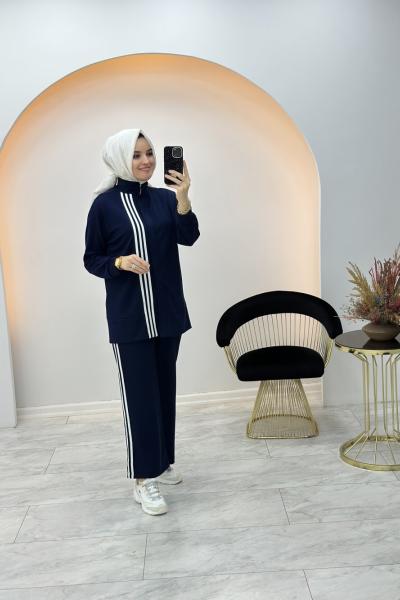 Çizgili Spor Takım Lacivert