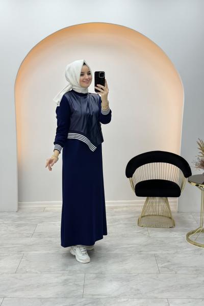Marsilya Elbise Lacivert