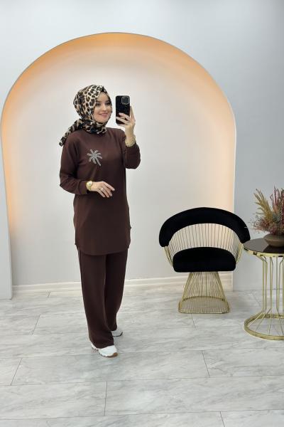 Palmiye Takım Kahverengi