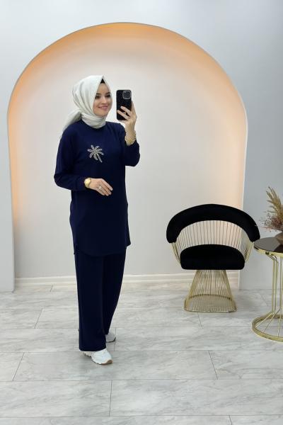 Palmiye Takım Lacivert