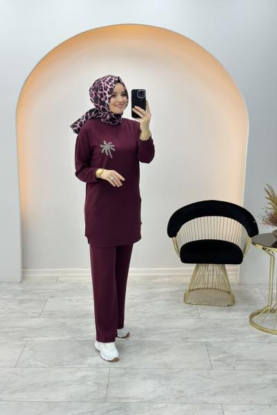 Palmiye Takım Bordo