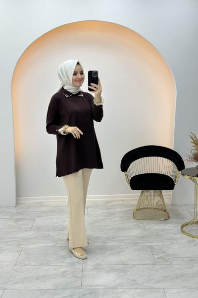 Prenses Tunik Kahverengi