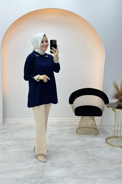 Prenses Tunik Lacivert