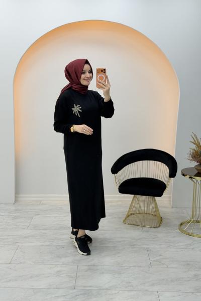 Palmiye Elbise Siyah