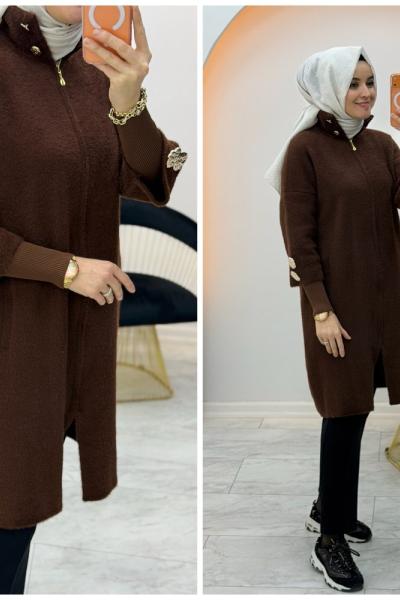 Angora Uzun Yün Kap Kahverengi