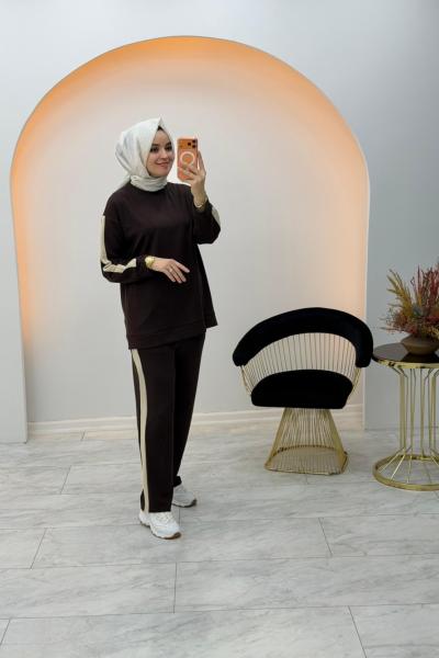 Kampanyalı Spor Şerit Takım Kahverengi