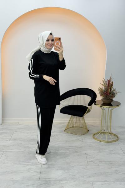 Meral Spor Takım Siyah