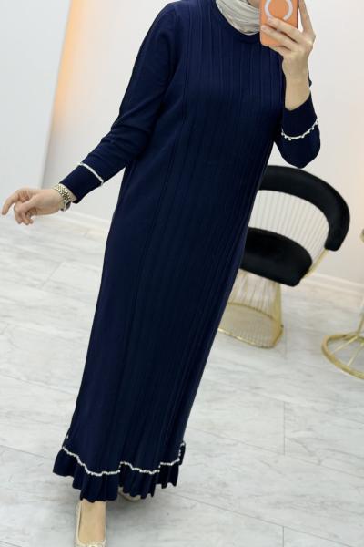 İncim Elbise Lacivert
