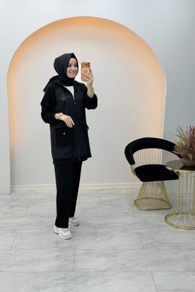 Meva İkili Takım Siyah