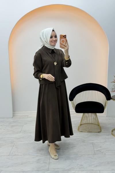 Arya Etekli Takım Kahverengi