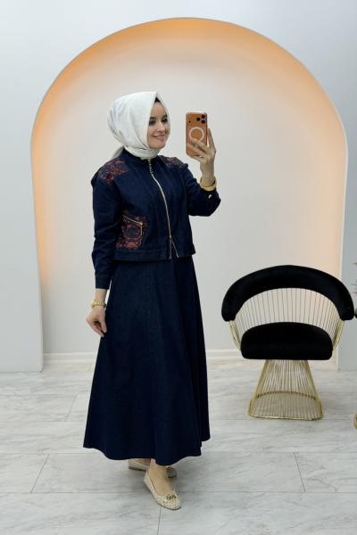 Rüya Etekli Takım Lacivert