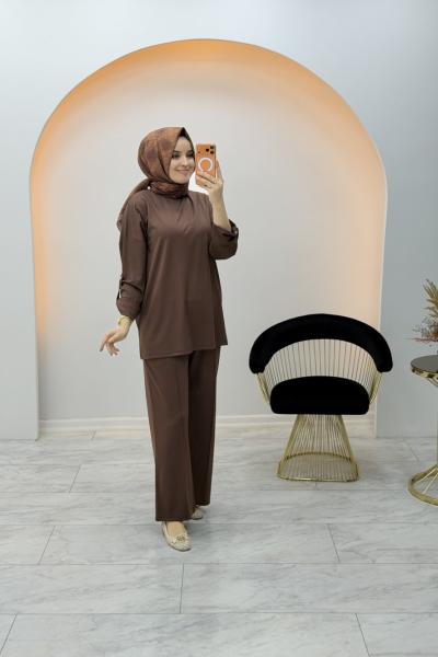 Akşın İkili Takım Kahverengi