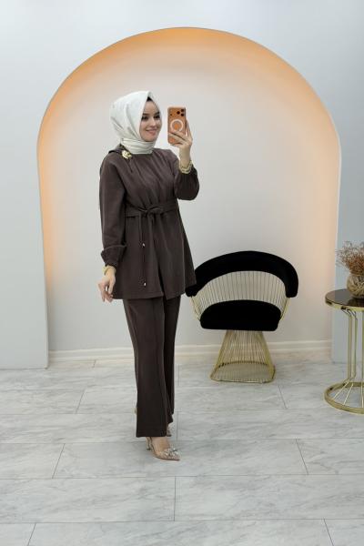 Zena Takım Kahverengi