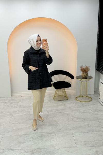 Stoperli Kapitone Kap Siyah