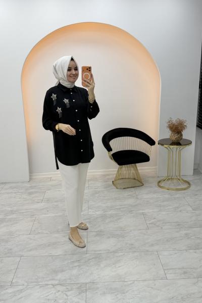 Yıldız Gömlek Siyah