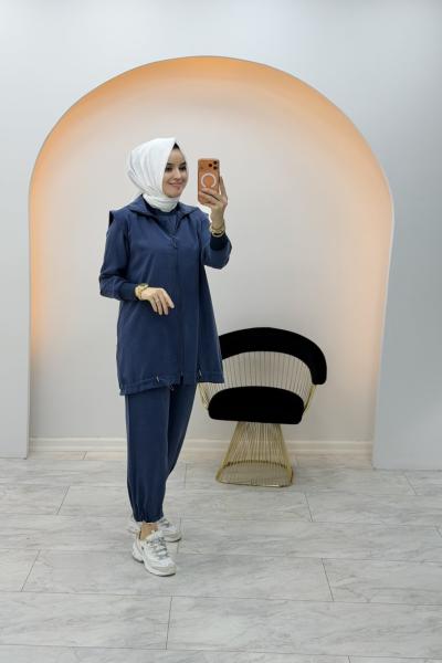 Adel Üçlü Yelekli Takım Lacivert