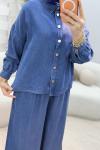 Tensel Kot Takım Mavi