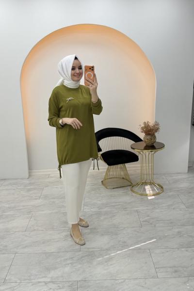Fiyonk Tunik Yağ Yeşili