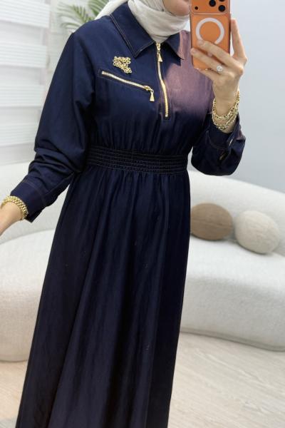 Pera Kot Elbise Lacivert