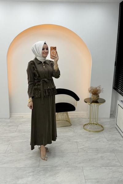 Elvan Etekli Takım Kahverengi