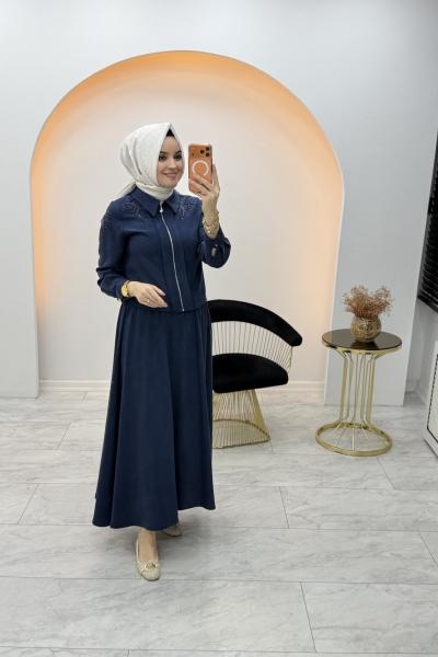 Ceylan Etekli Takım Lacivert