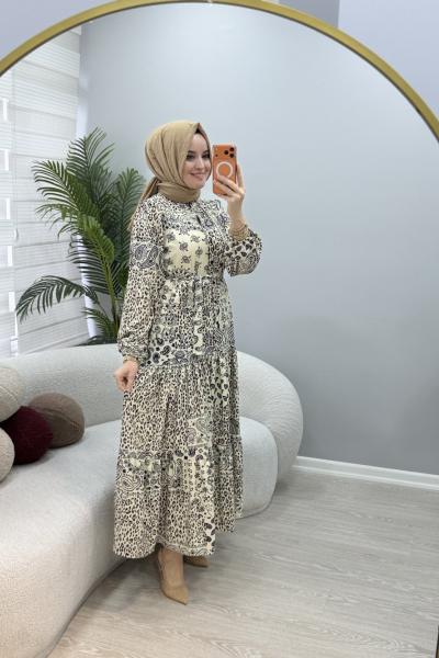 Merwish Estate Elbise Krem