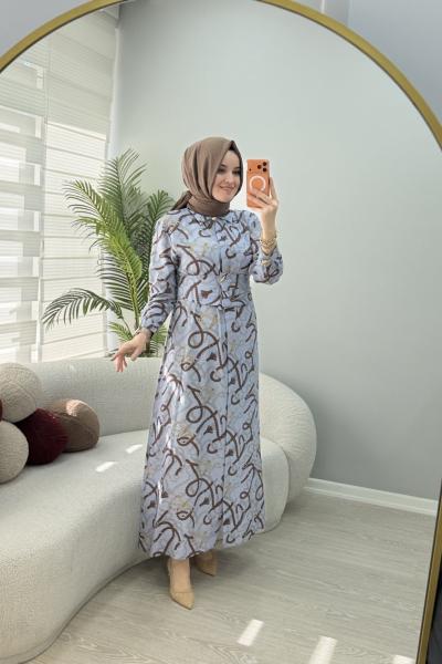 Merwish Maldiv Elbise İndigo