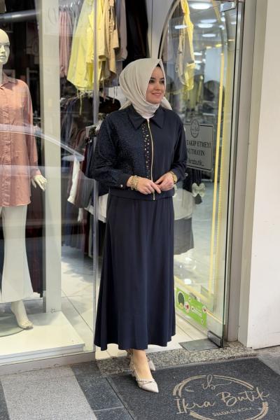 Arzu Etekli Takım Lacivert