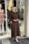 Alise Etekli Takım Kahverengi