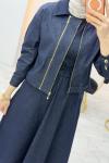 Kot Jile Elbise Lacivert