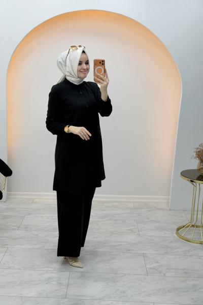 Düz Tensel Takım Siyah