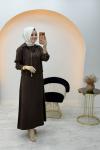 Lina Ceketli Elbise Kahverengi