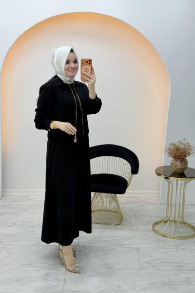 Lina Ceketli Elbise Siyah