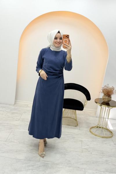 Birce Elbise Lacivert