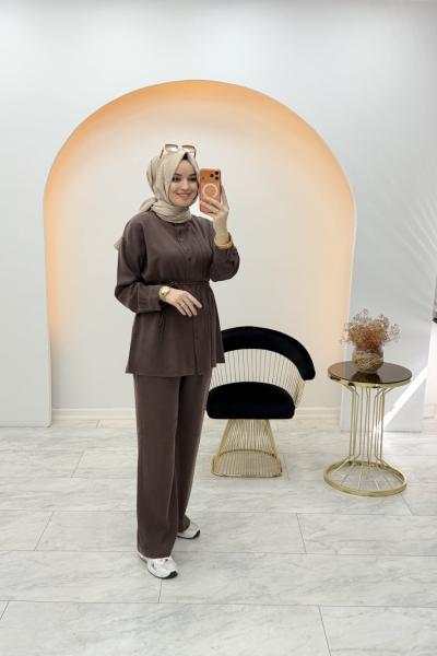 Magazin Kot Takım Kahverengi