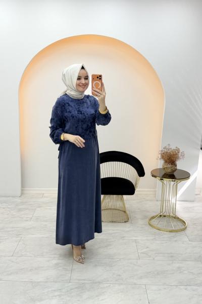 Melis Qupra Elbise Lacivert