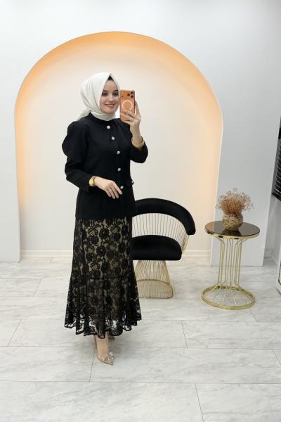 Diana Etekli Takım Siyah