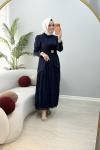 Asena Elbise Lacivert