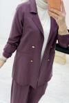 Nez Blazer Takım Mürdüm